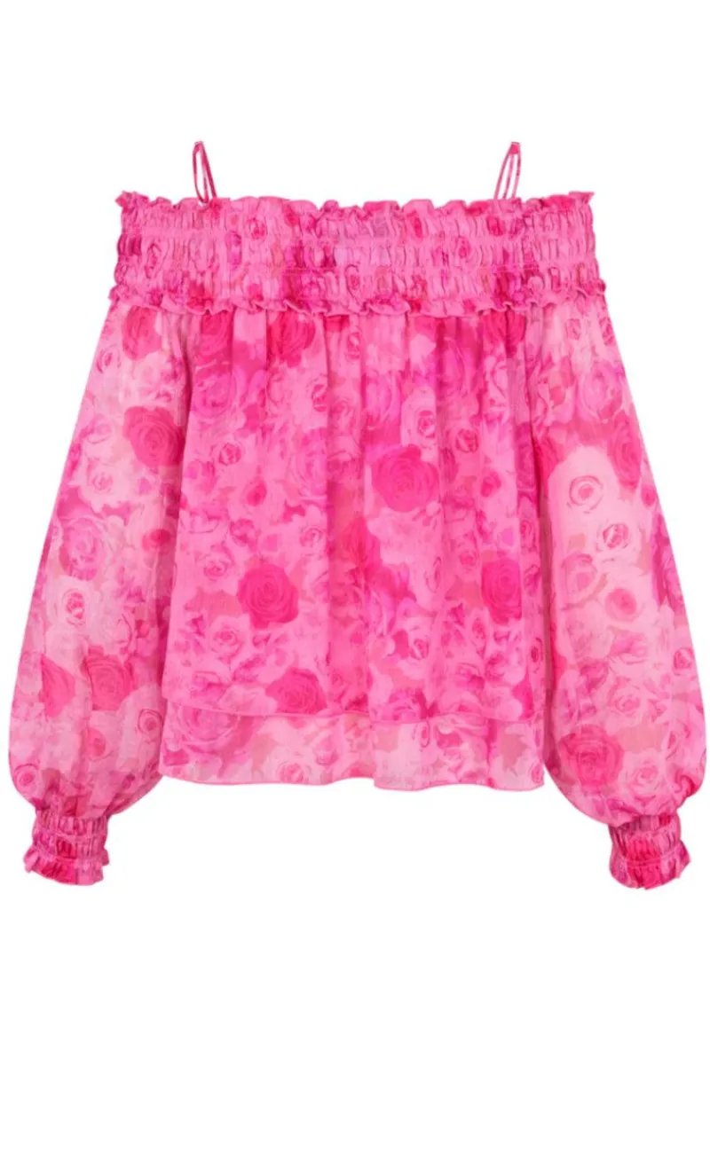 Outlet Bluse - Sierra - Pink Rosegarden Bluser