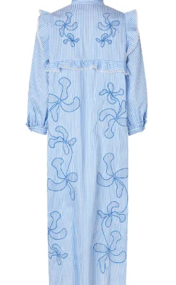 Outlet Kjole - Cody - White Blue Stripe Kjoler