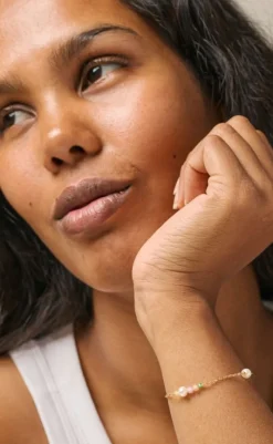 Best Armbånd - Sofia - Light Pink/Khaki Green/Peach/Pearl Smykker