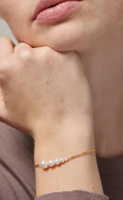 Discount Armbånd - Carmen Pearls - Gold Colour Smykker
