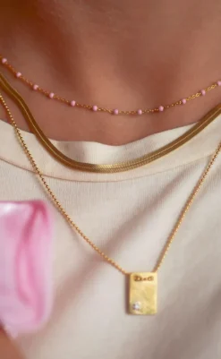 New Halskæde - Caroline - Gold Colour Smykker