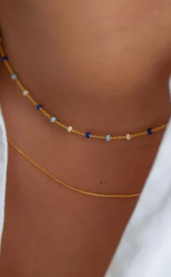 Discount Halskæde - Lola - Marine Gold Colour Smykker