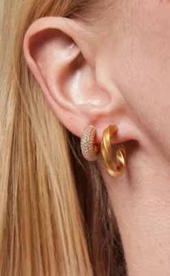 New Øreringe - Vina Hoops - Gold Colour Smykker