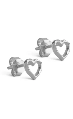 Online Øreringe - Studs Heart - Silver Colour Smykker