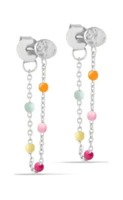 Online Øreringe - Lola - Rainbow Silver Colour Smykker