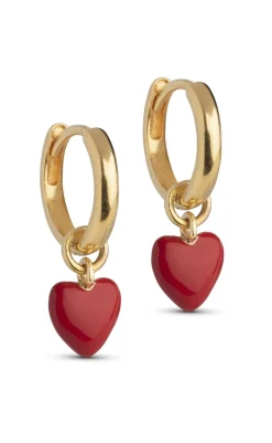 Outlet Øreringe - Amore Hoops - Red Smykker