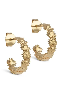 Hot Øreringe - Sunshine Wreath - Gold Colour Smykker