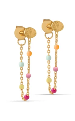 Discount Øreringe - Lola - Rainbow Gold Colour Smykker