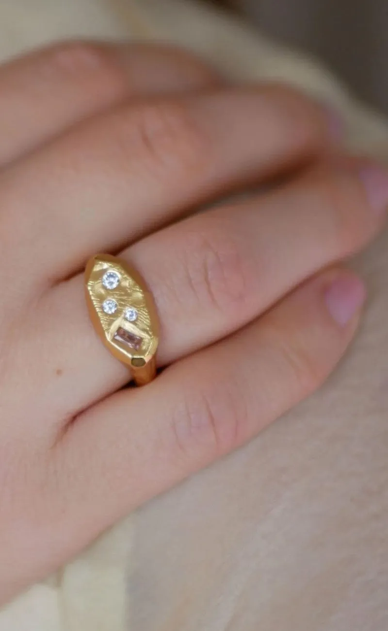 Ring - Aia - Gold Colour Smykker