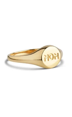 Sale Ring - Mom Signet - Gold Colour Smykker