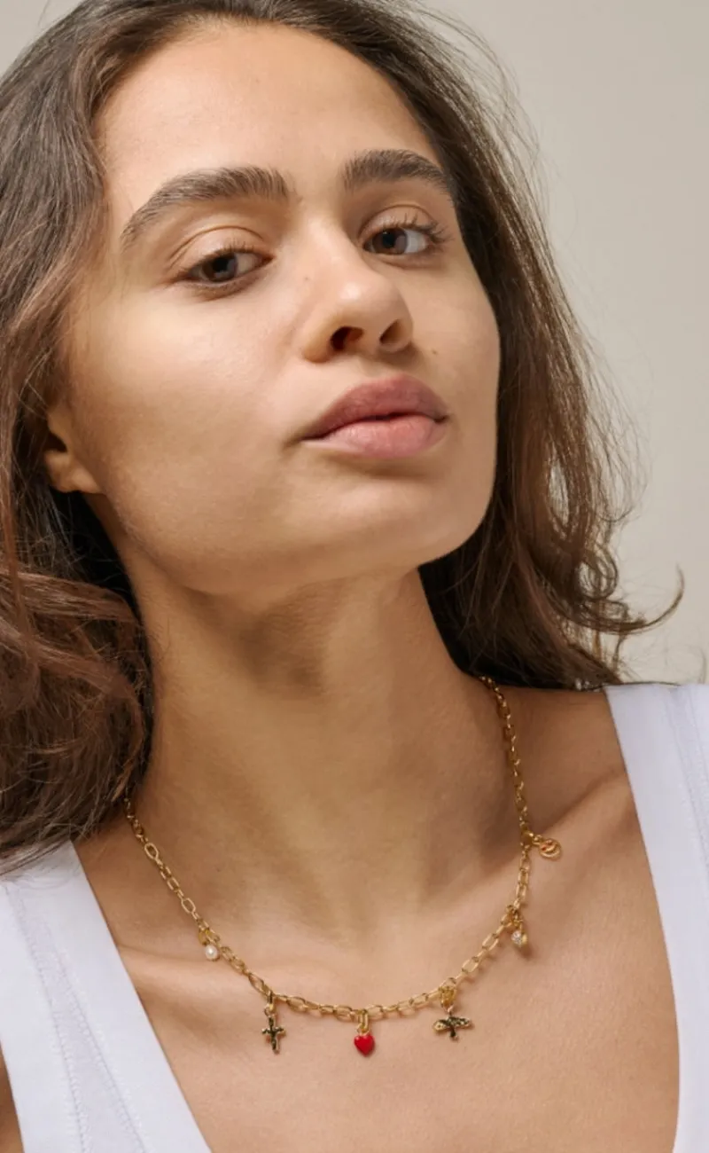 Online Vedhæng - Funky Smiley - Red Smykker