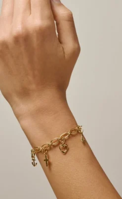 Outlet Vedhæng - Organic Heart - Gold Colour Smykker