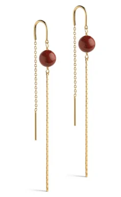 Best Enamel Ørering - Aga - Brown Smykker