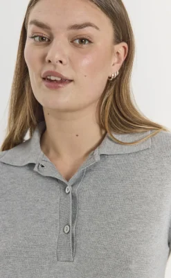 Bluse - Ani - Medium Grey Melange Bluser