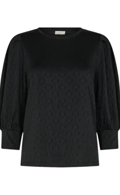Discount Bluse - Blond - Black Bluser