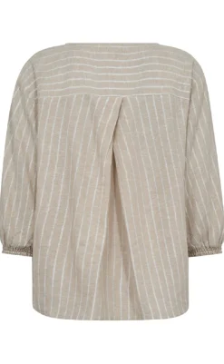 Best Bluse - Lalux - Sand Melange w. Off-White Bluser