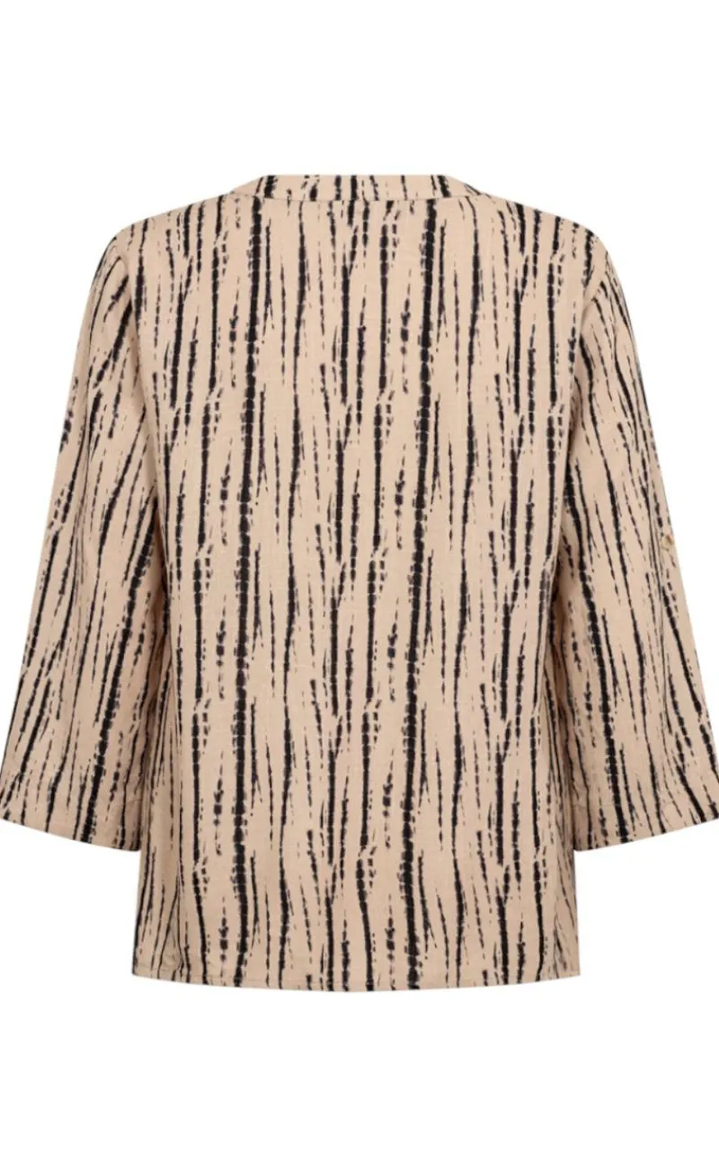 Sale Bluse - Larin - Sand Melange w. Black Bluser