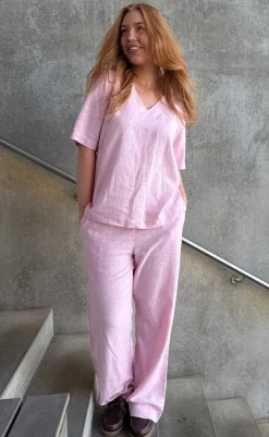 Hot Bluse - Lava - Off White w. Fuchsia Pink Bluser