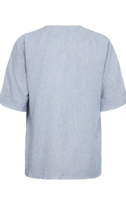 New Bluse - Lava - Off White w. Nebulas Blue Bluser