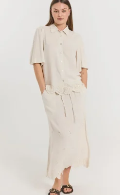 Discount Bluse - Linus - Moonbeam Melange Bluser