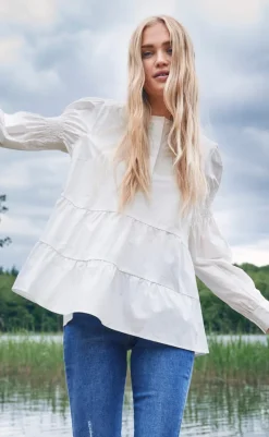 Discount Bluse - Rhinay - Off White Bluser