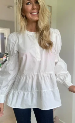 Discount Bluse - Rhinay - Off White Bluser