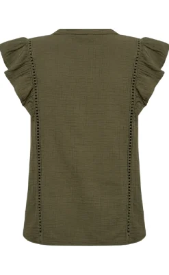 New Bluse - Uline - Deep Lichen Green Bluser