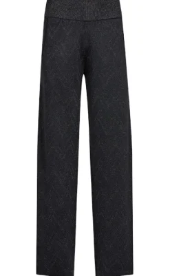 Discount Bukser - Anilux - Gray Pinetripe W. Gunmetal Bukser & Jeans