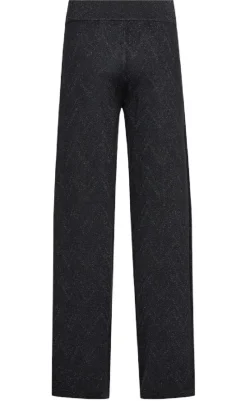 Discount Bukser - Anilux - Gray Pinetripe W. Gunmetal Bukser & Jeans