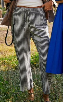 Online Bukser - Lava  - Black W. Off White Bukser & Jeans