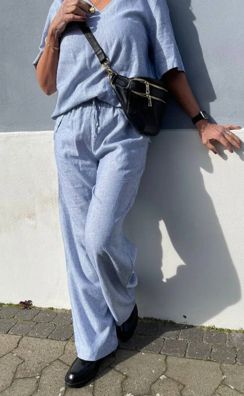 New Bukser - Lava - Off White w. Nebulas Blue Bukser & Jeans