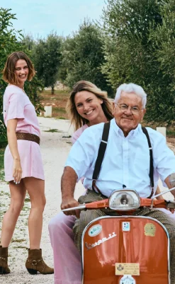 Outlet Bukser - Lava  - Off White w. Fuchsia Pink Bukser & Jeans