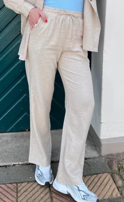 New Bukser - Lava  - Sand Melange Bukser & Jeans