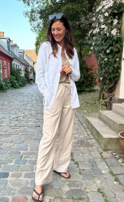 New Bukser - Lava  - Sand Melange Bukser & Jeans