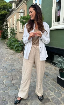 New Bukser - Lava  - Sand Melange Bukser & Jeans