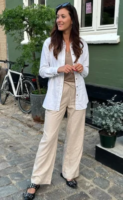 New Bukser - Lava  - Sand Melange Bukser & Jeans