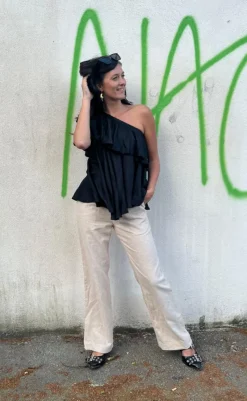 New Bukser - Lava  - Sand Melange Bukser & Jeans