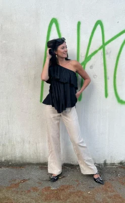 New Bukser - Lava  - Sand Melange Bukser & Jeans