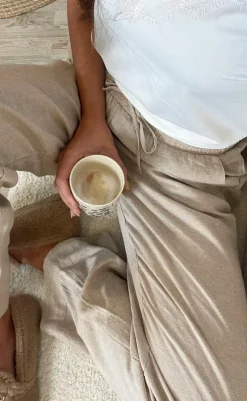 New Bukser - Lava  - Sand Melange Bukser & Jeans