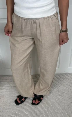 New Bukser - Lava  - Sand Melange Bukser & Jeans