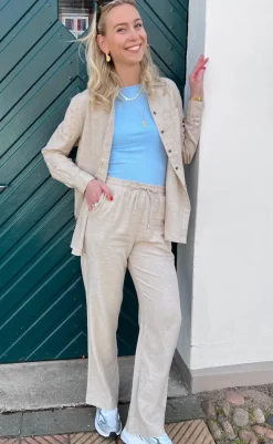 New Bukser - Lava  - Sand Melange Bukser & Jeans