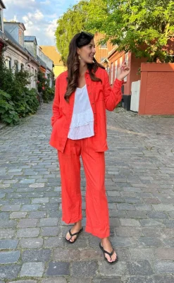 New Bukser - Lava Ankle - Hot Coral Bukser & Jeans