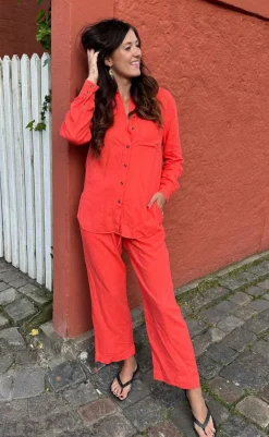 New Bukser - Lava Ankle - Hot Coral Bukser & Jeans