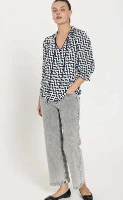 New Bukser - Milly - Light Grey Denim Bukser & Jeans