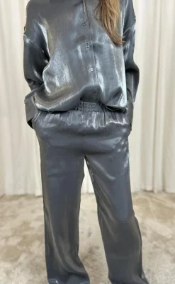 Clearance Bukser - Naron - Gray Pinstripe Bukser & Jeans