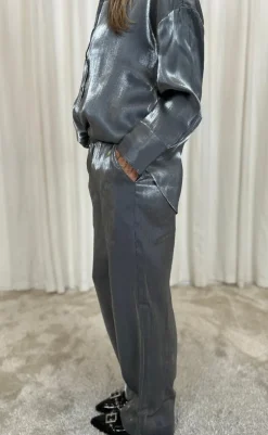 Clearance Bukser - Naron - Gray Pinstripe Bukser & Jeans