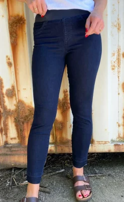 Sale Bukser - Shantal Ankle Raw - Dark Blue Denim Bukser & Jeans