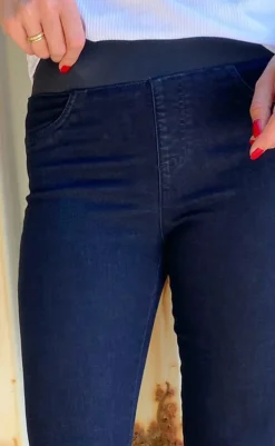 Sale Bukser - Shantal Ankle Raw - Dark Blue Denim Bukser & Jeans