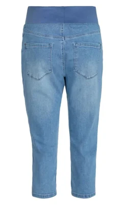 Online Bukser - Shantal Capri Denim - Light Blue Denim Bukser & Jeans
