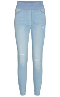 Outlet Bukser - Shantal Ankle Broken - Bleached Blue Denim Bukser & Jeans